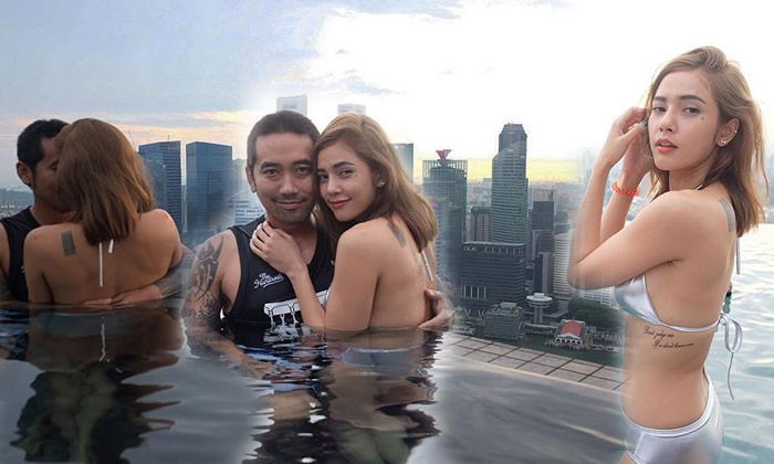 ภาพสวีท18+ อุ้ม ลักขณา ในสระน้ำบนดาดฟ้ากับแฟนหนุ่ม